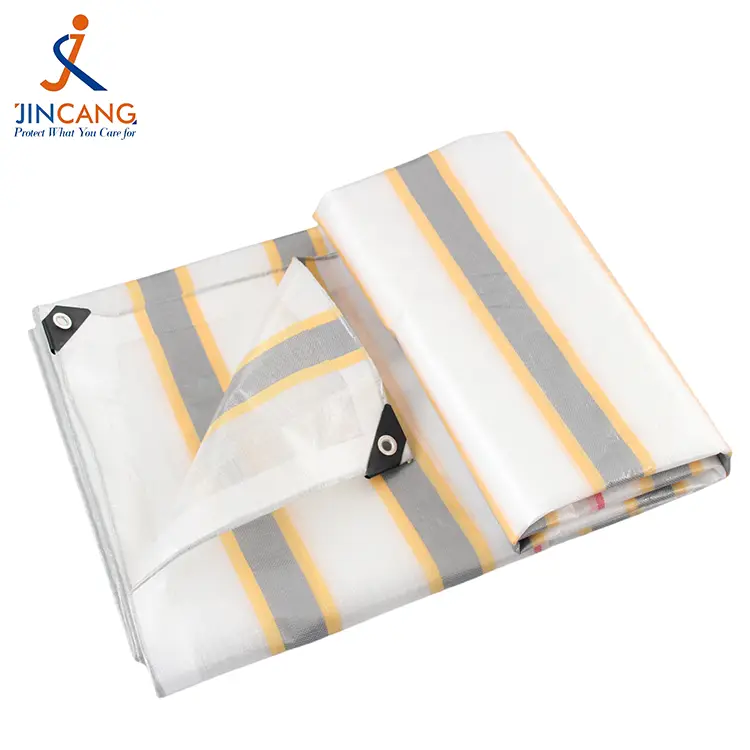 180 g de lona de PE plateada chapada en oro