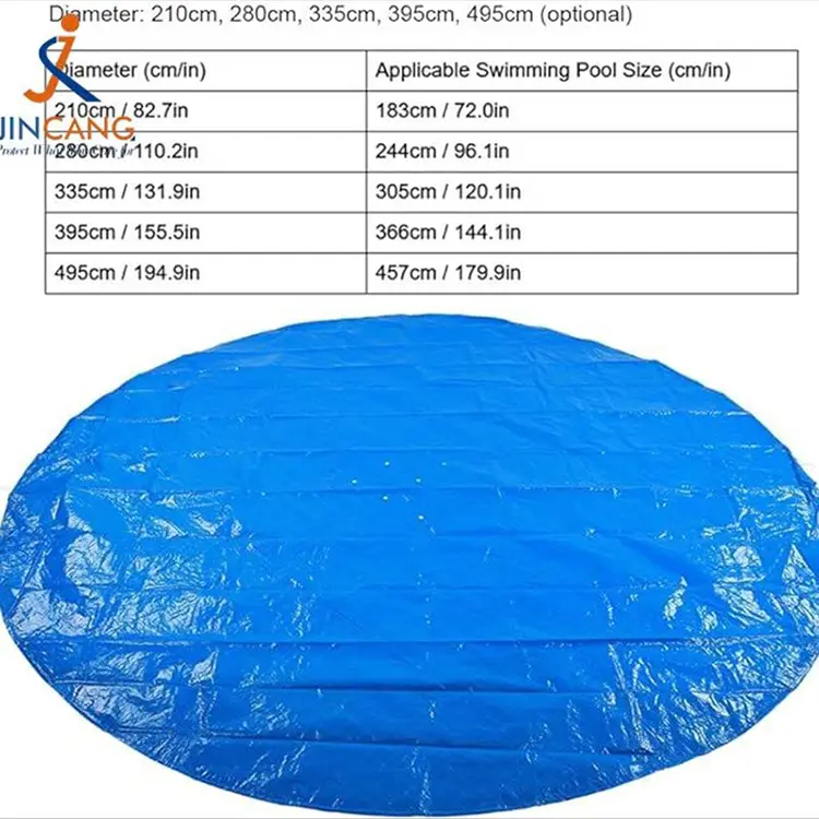 Cubierta de piscina sobre el suelo