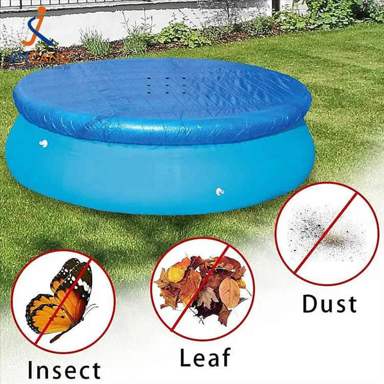 Cubierta de piscina sobre el suelo