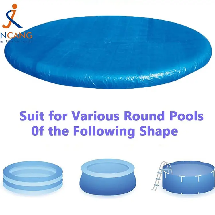 Cubierta de piscina sobre el suelo