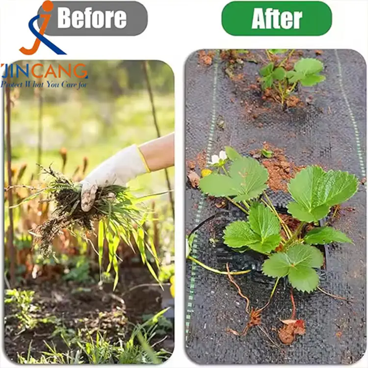 Alfombra de tela de barrera de hierba geotextil