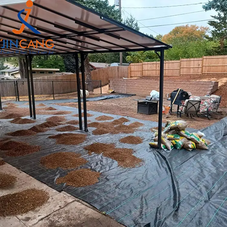 Alfombra de tela de barrera de hierba geotextil